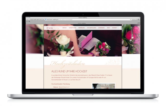 B*Vents Wedding - Webdesign & Umsetzung